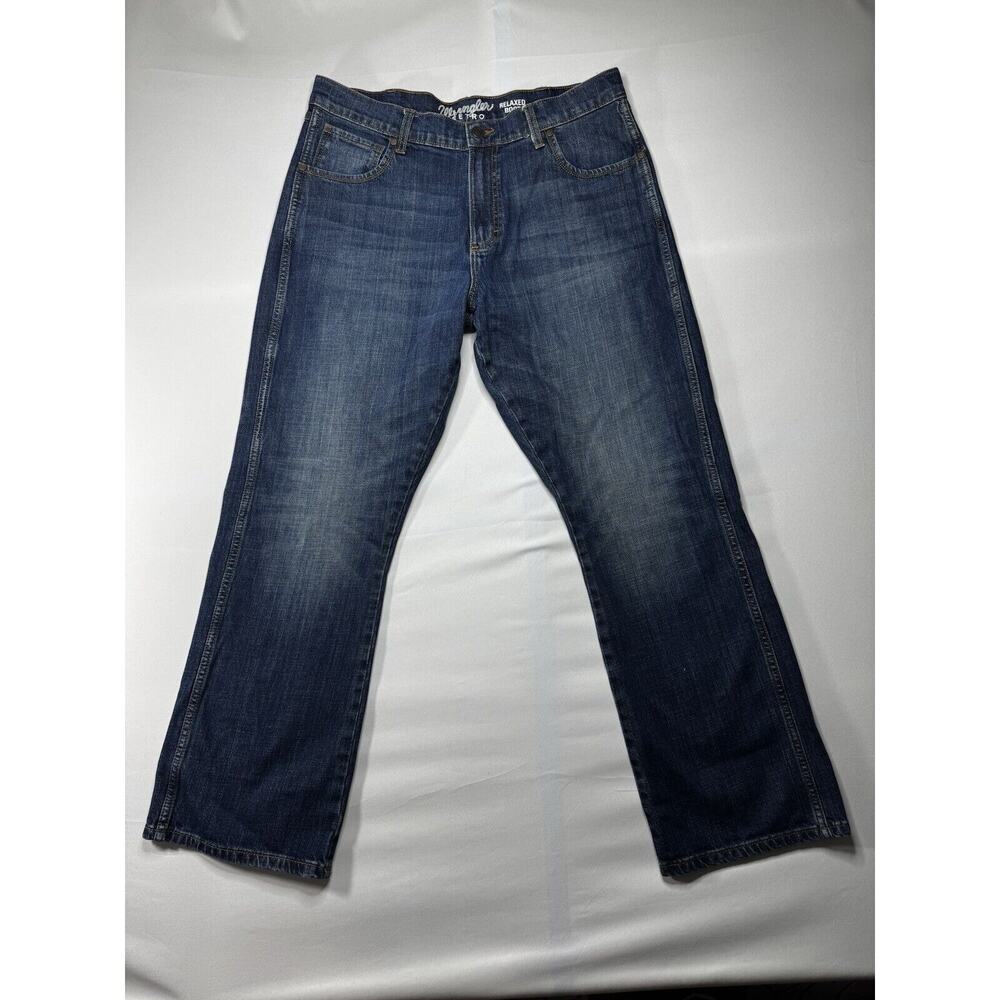 Wrangler Retro Men's Relaxed Fit Bootcut Blue Denim Jeans - Size 36x32